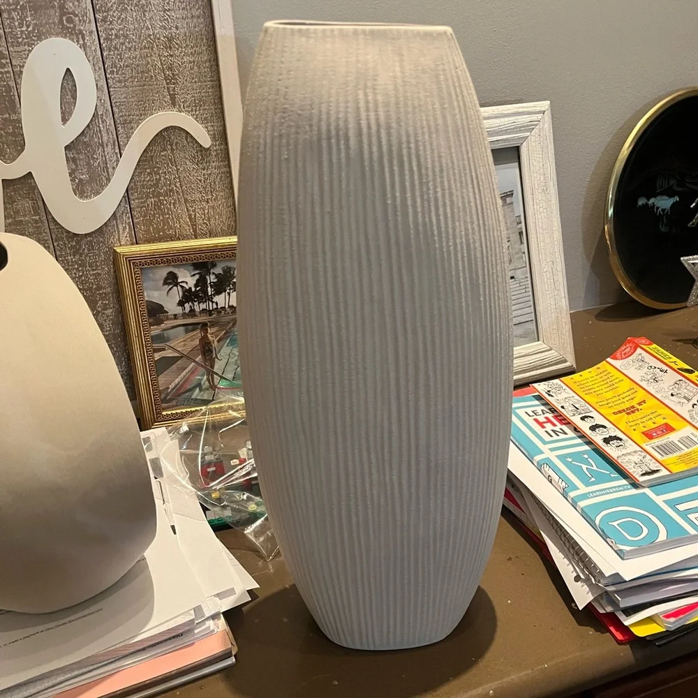 COPY - Crate&Barrel Alura tall cream vase